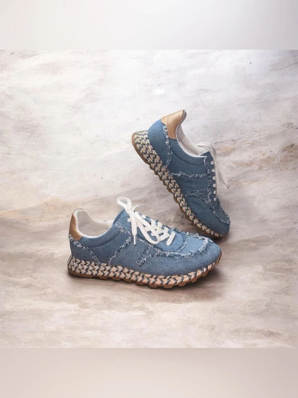 Dolce Vita Denim Fringe Sneakers